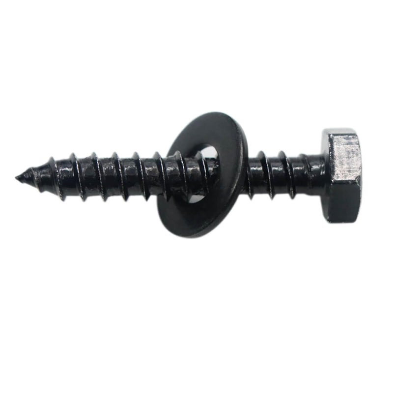 Evecad Store 25PCS 1/4" x 1-1/2" Hex Head Lag Screws, Stainless Steel Black Lag Bolts, Heavy Duty Lag Bolts, Washers Included - Image 4